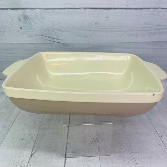 Natural Elements Beige Taupe 4Qt Tab Handle Stoneware Lasagna Casserole Dish Pan - Picture 4 of 11